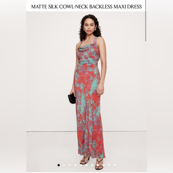 banana republic matte silk halter maxi dress Matte Silk Maxi Dress